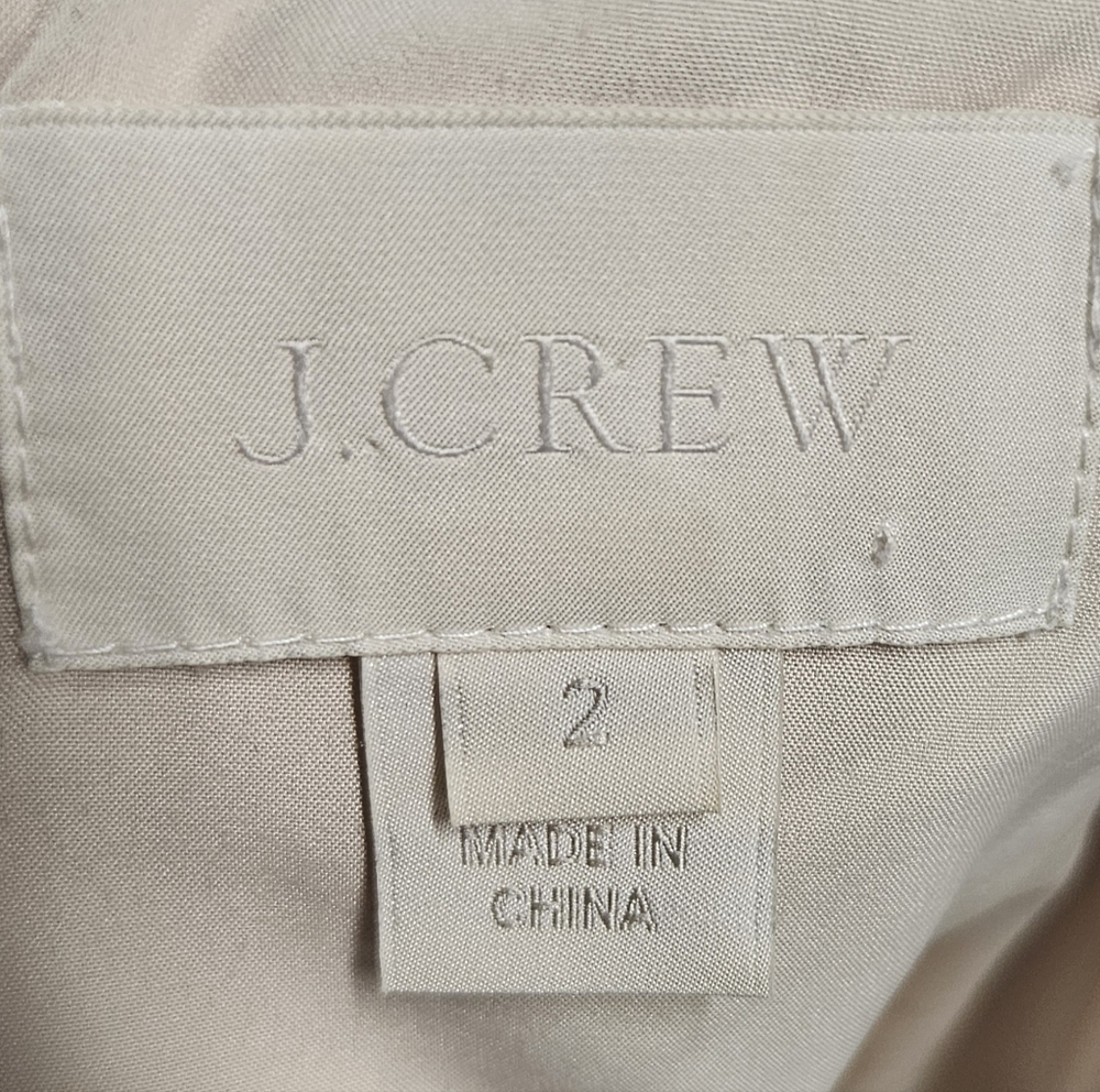 0001 J. Crew Natalia Lace Dress A9022 Cream Bridal Wedding Formal Office Size 2 - Picture 9 of 15